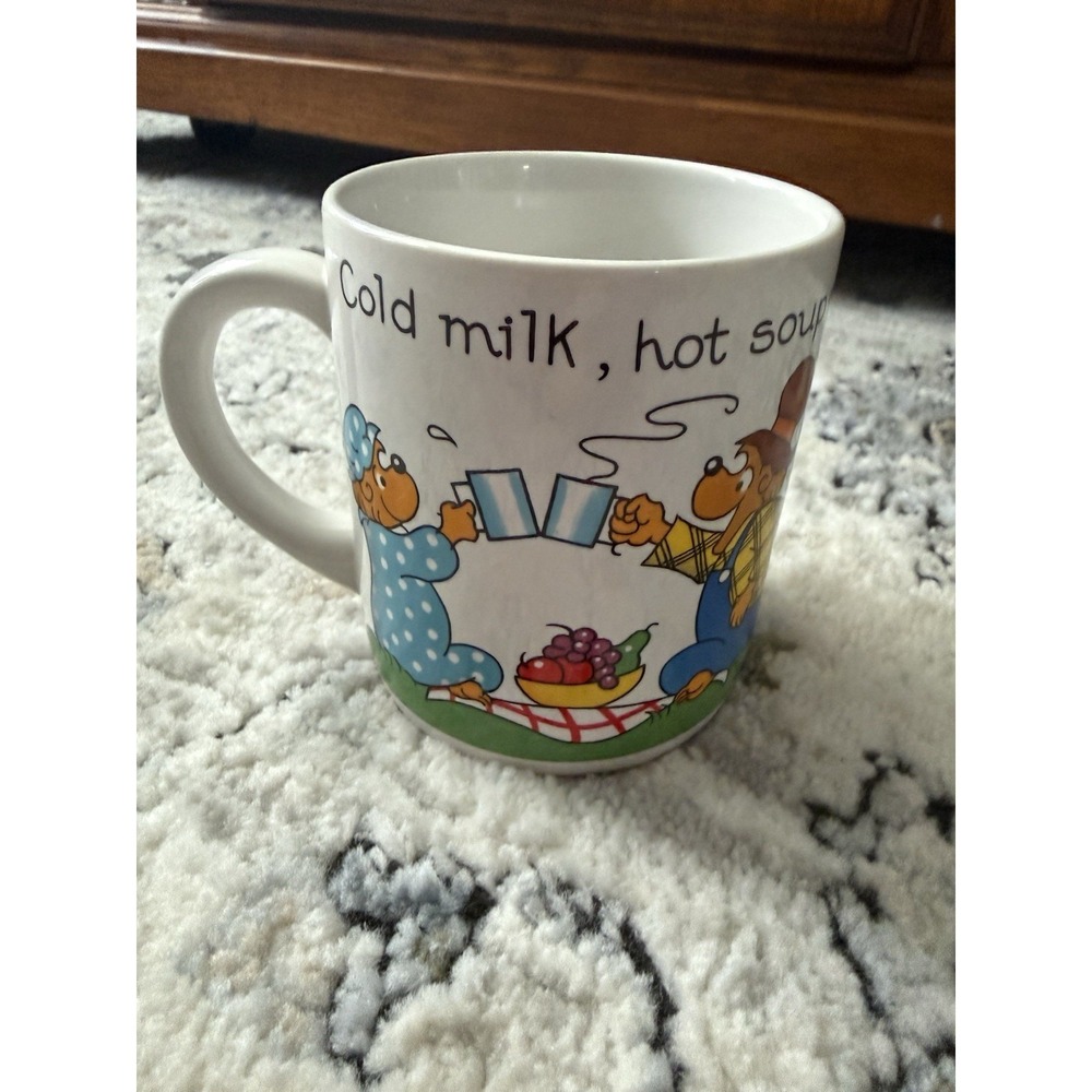 Berenstain Bears Coffee Mug Cold Milk Hot Soup Ice Cream Soda One Scoop 1987